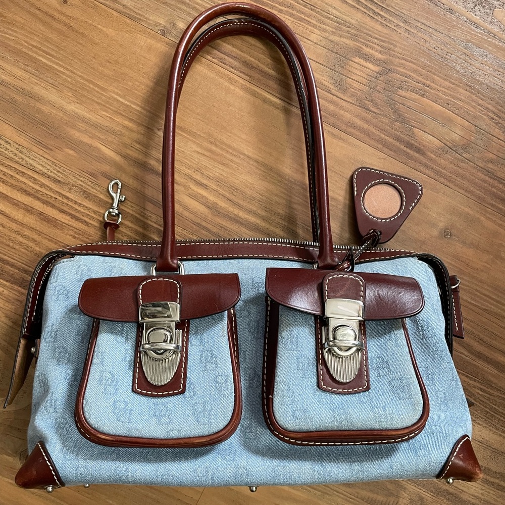 Vintage Dooney & Bourke double pocket tote